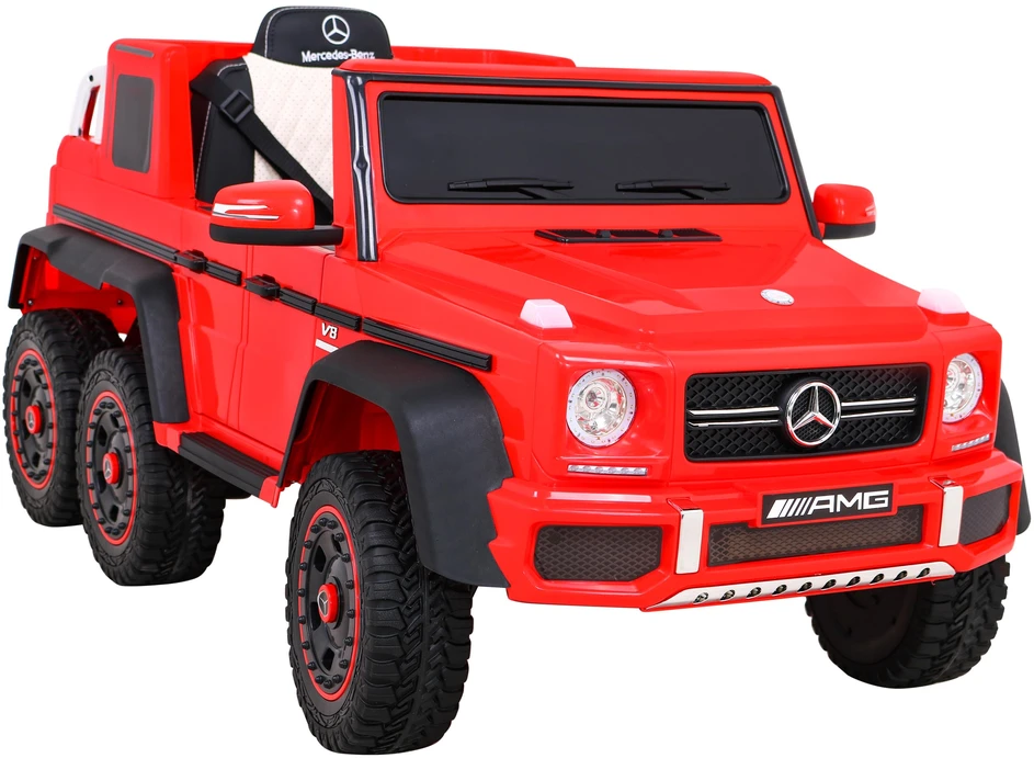 Ramiz Elektrinė mašina vaikams Mercedes G63 6x6 AMG Raudona