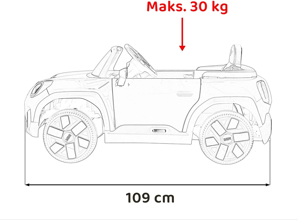 Elektromobilis Mini Concept Aceman, Juodas