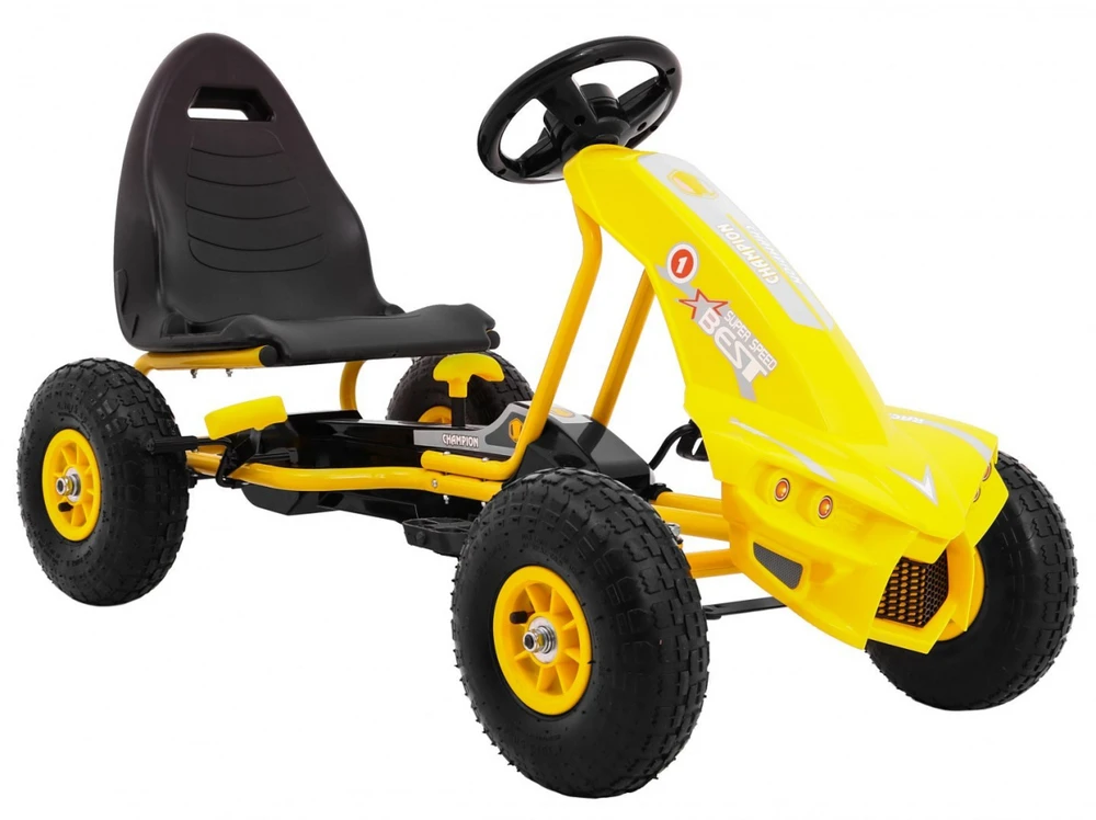 Joko Minamas kartingas GoKart Chamiopn geltonos spalvos