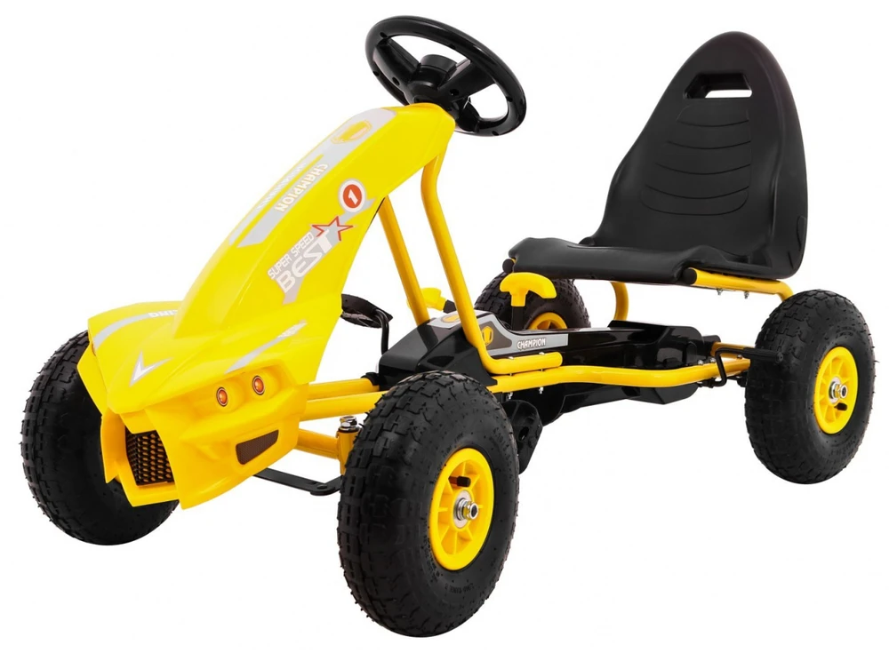 Joko Minamas kartingas GoKart Chamiopn geltonos spalvos