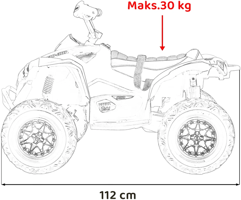 Ramiz Elektrinis keturratis Maverick ATV, Baltas