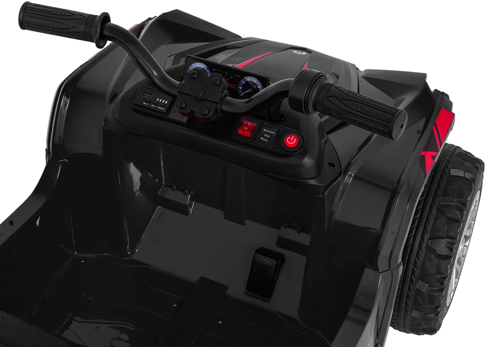 Dvivietis elektrinis keturratis Extreme Sport TX ATV 4x4, Juodas