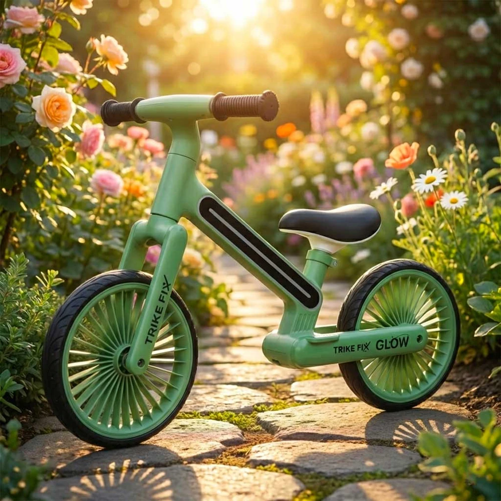 Baby Mix Balansinis dviratis Trike Fix Glow LED rėmas, žalias