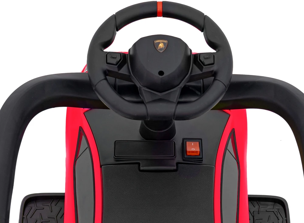 Ramiz Vaikiškas Lamborghini Aventador SV elektrinis paspirtukas su garsais ir LED šviesomis, iki 30 kg