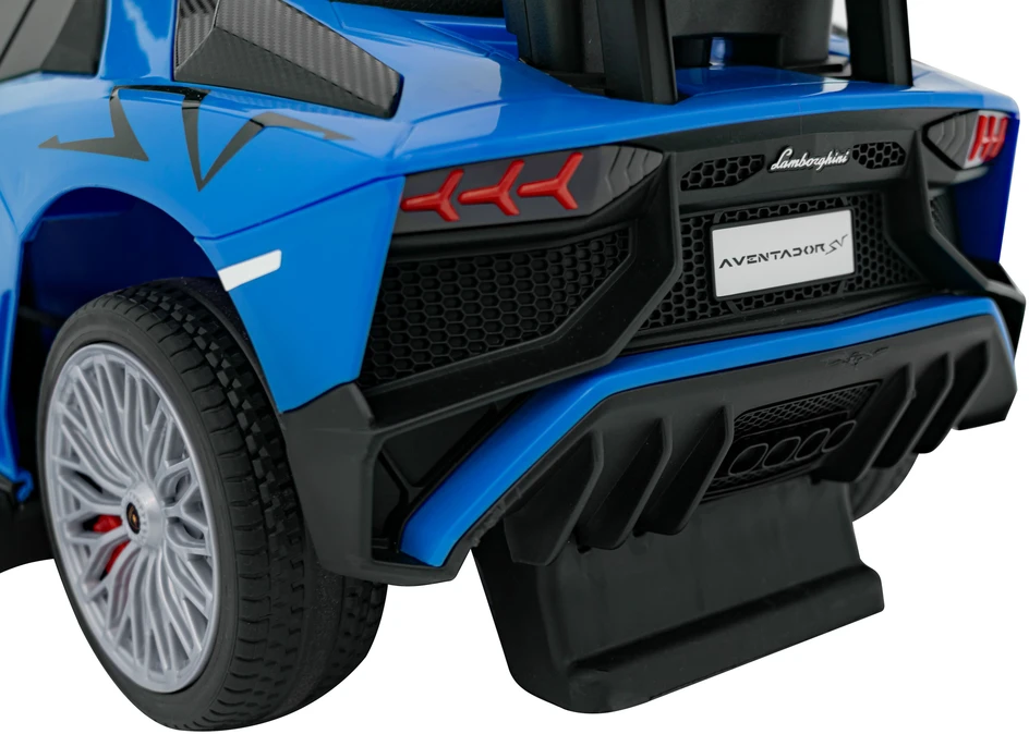 Ramiz Vaikiškas Lamborghini Aventador SV elektrinis triratukas su garsais ir LED šviesomis, iki 30 kg, juodas