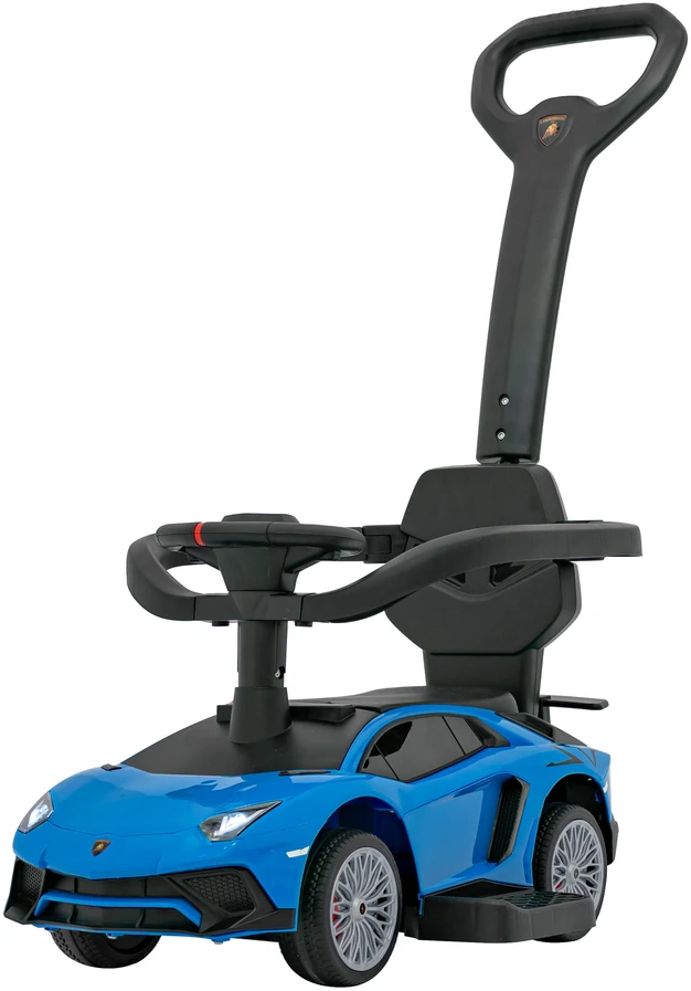 Ramiz Vaikiškas Lamborghini Aventador SV elektrinis triratukas su garsais ir LED šviesomis, iki 30 kg, juodas