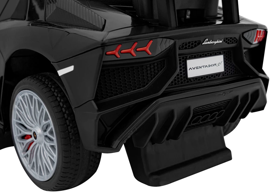 Roger Vaikiškas Lamborghini Aventador SV elektrinis triratukas su garsais ir LED šviesomis, iki 30 kg, juodas
