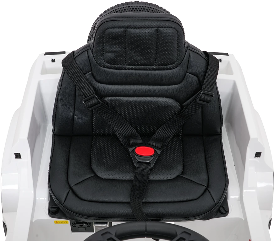 Vaikiškas Land Rover Defender baltas elektromobilis 12V