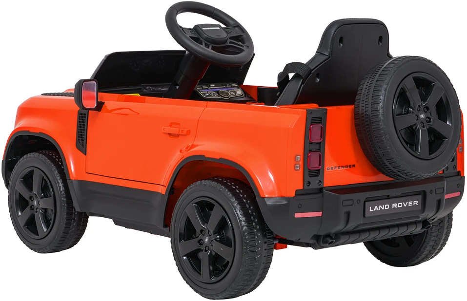 Vaikiškas Land Rover Defender elektrinis automobilis oranžinis