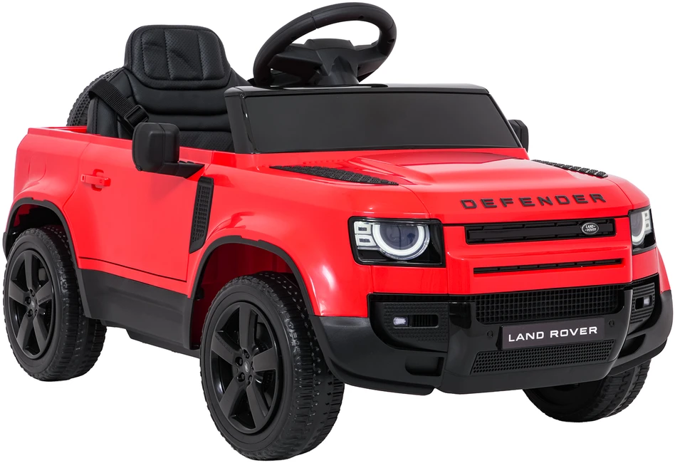 Vaikiškas Land Rover Defender raudonas elektromobilis 12V