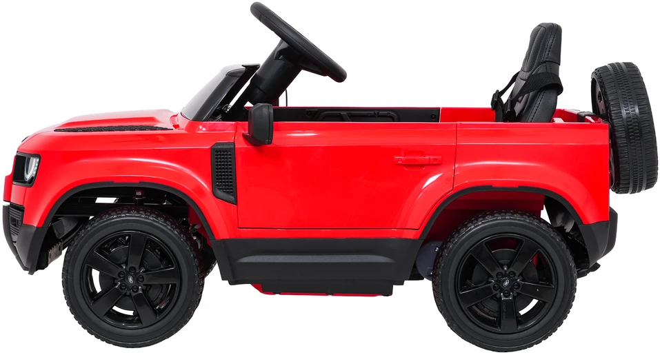 Vaikiškas Land Rover Defender raudonas elektromobilis 12V