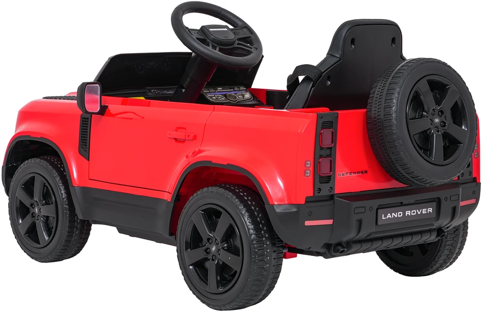 Vaikiškas Land Rover Defender raudonas elektromobilis 12V