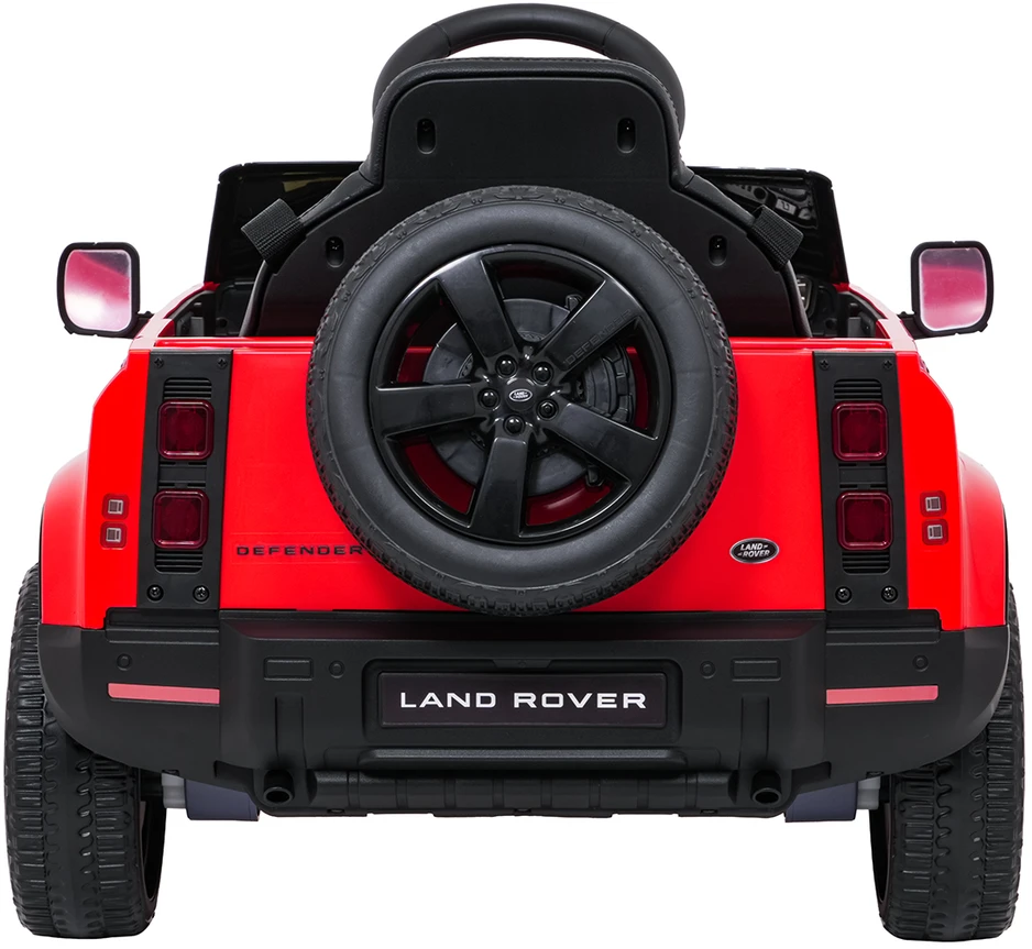 Vaikiškas Land Rover Defender raudonas elektromobilis 12V