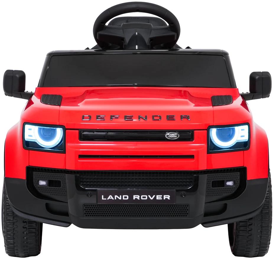 Vaikiškas Land Rover Defender raudonas elektromobilis 12V