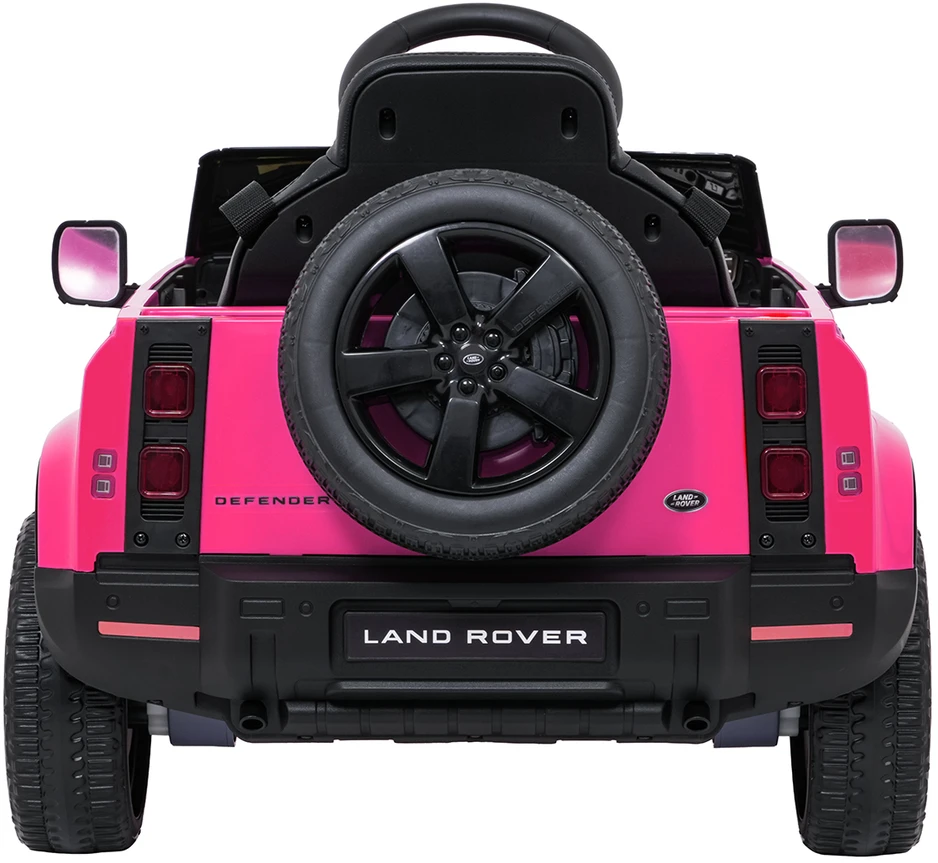 Vaikiškas Land Rover Defender rožinis elektromobilis 12V