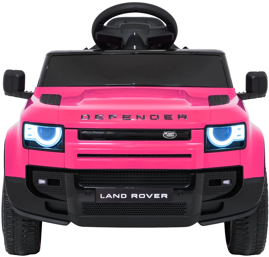 Vaikiškas Land Rover Defender rožinis elektromobilis 12V
