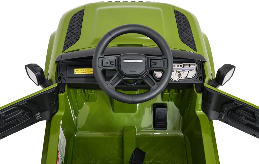 Vaikiškas Land Rover Defender žalias elektromobilis