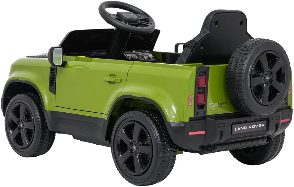 Vaikiškas Land Rover Defender žalias elektromobilis