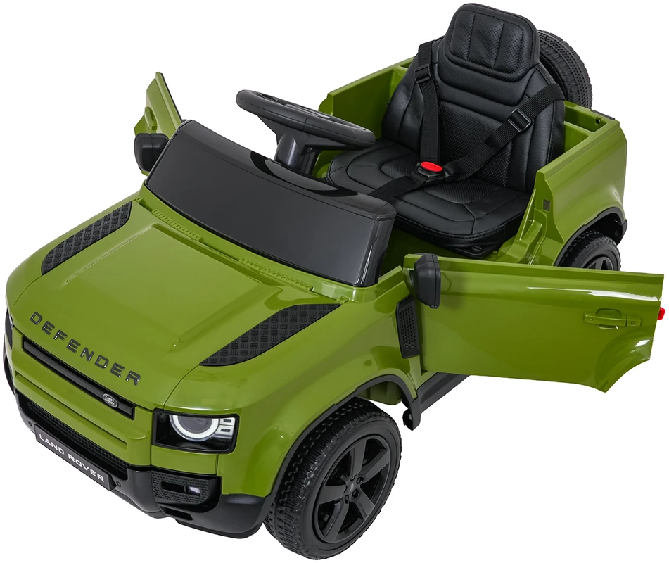 Vaikiškas Land Rover Defender žalias elektromobilis