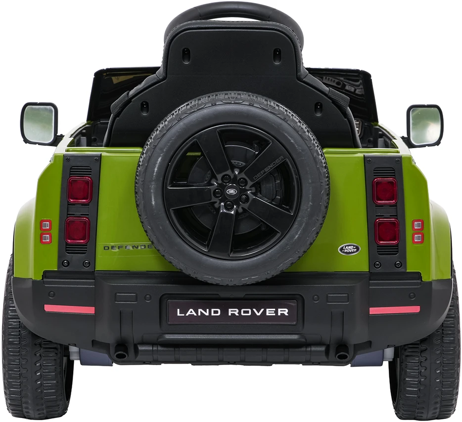 Vaikiškas Land Rover Defender žalias elektromobilis