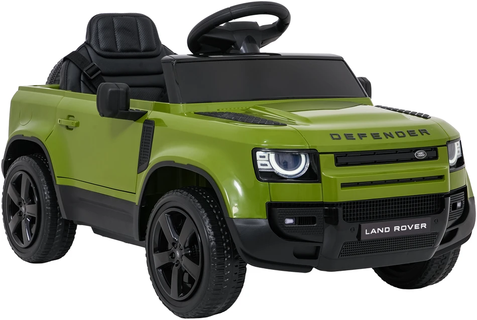Vaikiškas Land Rover Defender žalias elektromobilis