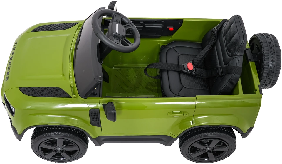 Vaikiškas Land Rover Defender žalias elektromobilis
