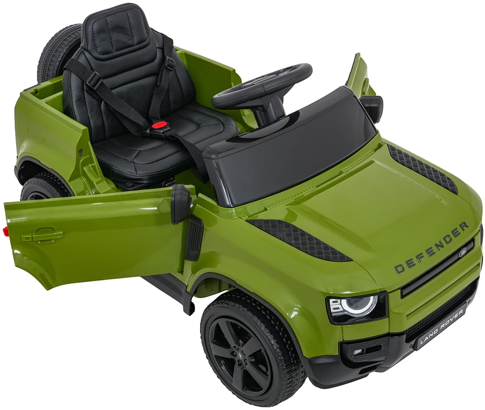 Vaikiškas Land Rover Defender žalias elektromobilis