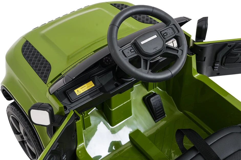 Vaikiškas Land Rover Defender žalias elektromobilis