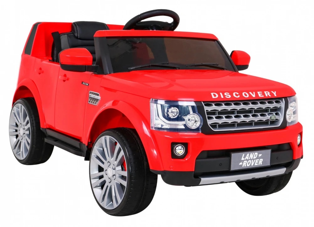 Ramiz Elektromobilis Land Rover Discovery, raudonas