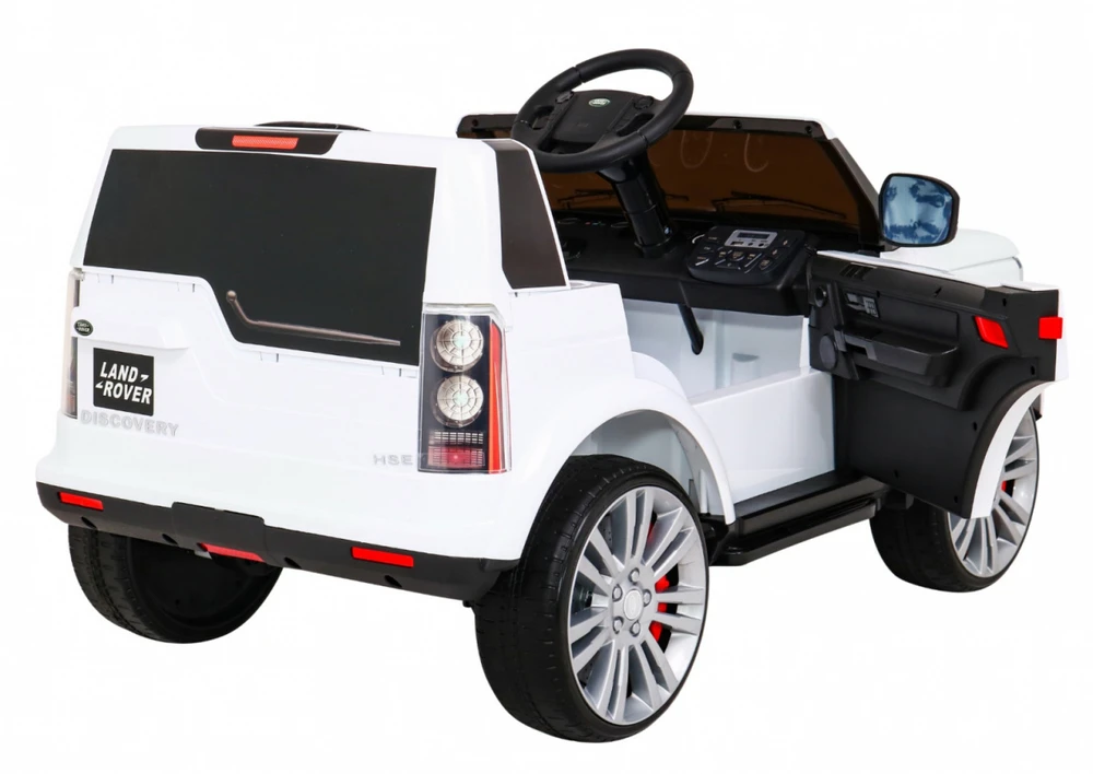 Ramiz Elektromobilis Land Rover Discovery, baltas
