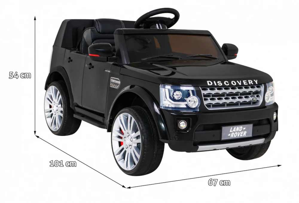 Ramiz Elektromobilis Land Rover Discovery, juodas