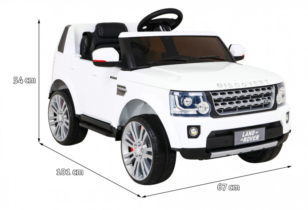 Ramiz Elektromobilis Land Rover Discovery, baltas
