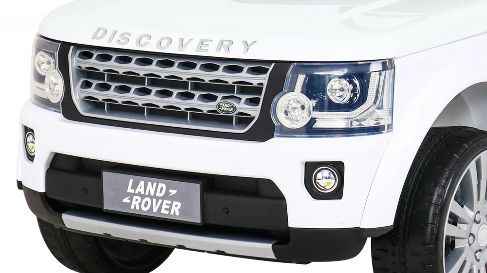Ramiz Elektromobilis Land Rover Discovery, baltas