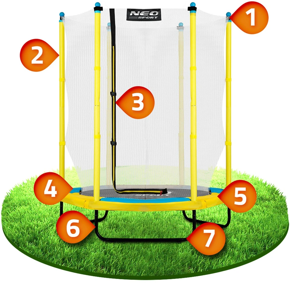 Vaikiškas batutas „Neo-Sport“ 140 cm