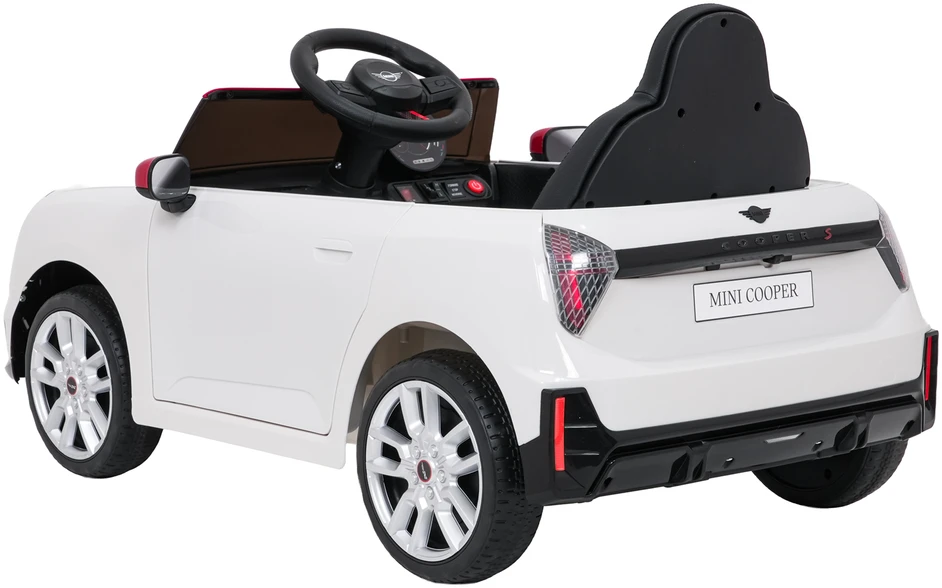 Vaikiškas Mini Cooper elektromobilis su 2x35W varikliais, 3 greičiai, saugos mygtukas, nuo 3 metų