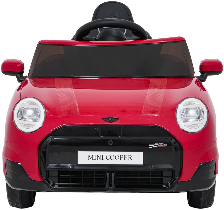 Vaikiškas Mini Cooper elektromobilis su 2 greičiais, saugos mygtuku, nuo 3 metų, juodas