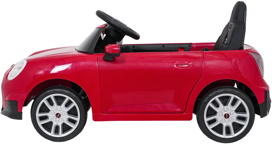 Vaikiškas Mini Cooper elektromobilis su 2 greičiais, saugos mygtuku, nuo 3 metų, juodas