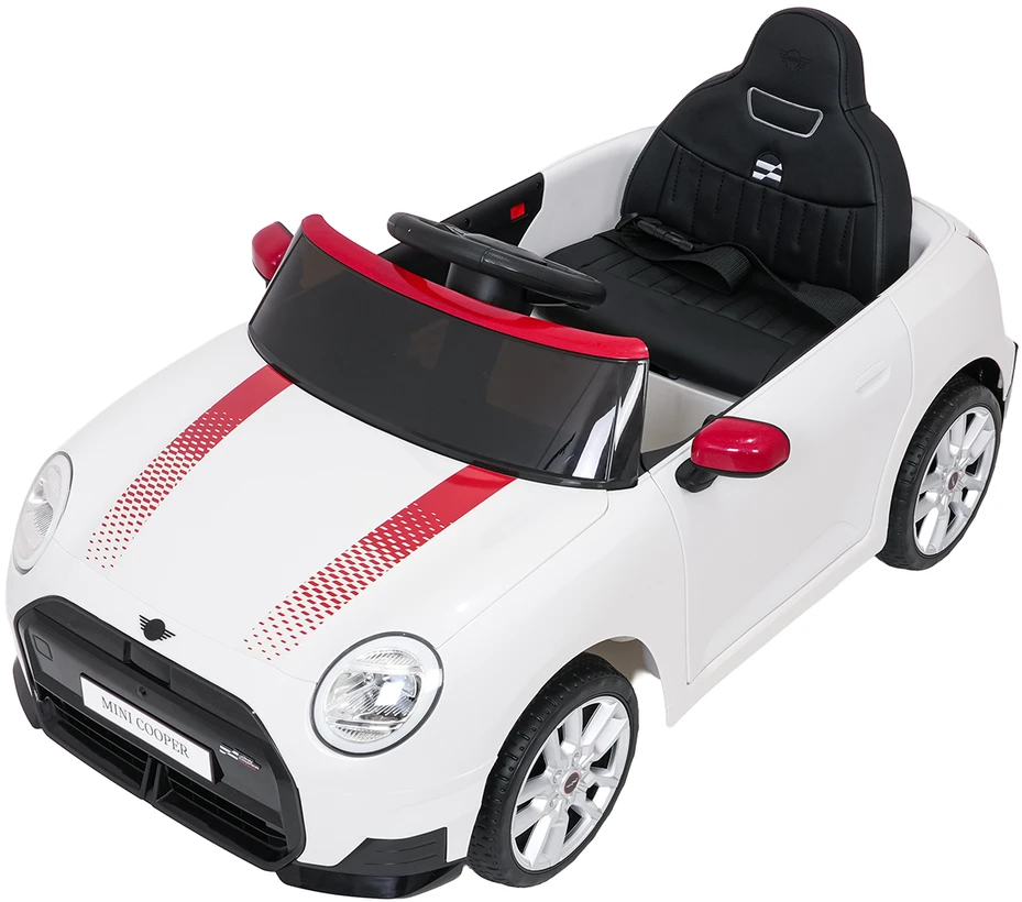 Vaikiškas Mini Cooper elektromobilis su 2x35W varikliais, 3 greičiai, saugos mygtukas, nuo 3 metų