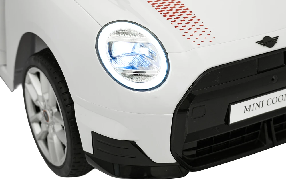Vaikiškas Mini Cooper elektromobilis su 2x35W varikliais, 3 greičiai, saugos mygtukas, nuo 3 metų