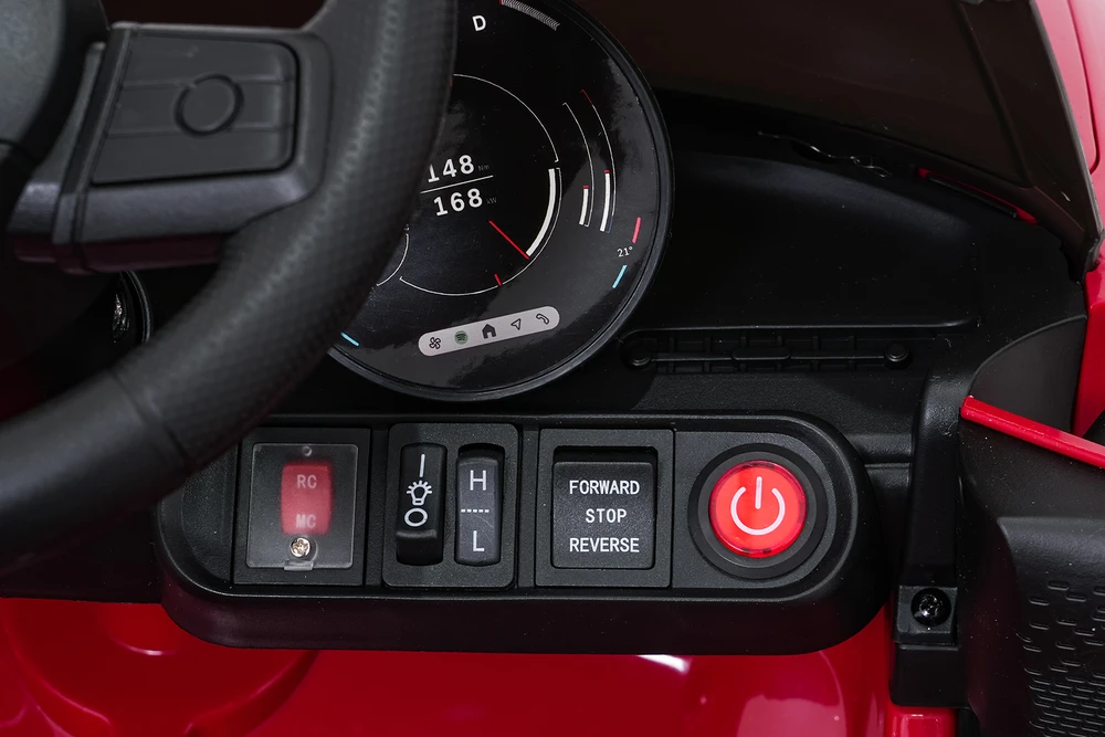 Vaikiškas Mini Cooper elektromobilis su 2 greičiais, saugos mygtuku, nuo 3 metų, juodas