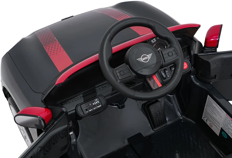 Vaikiškas Mini Cooper elektromobilis su 2x35W varikliais, 3 greičiai, nuo 3 metų