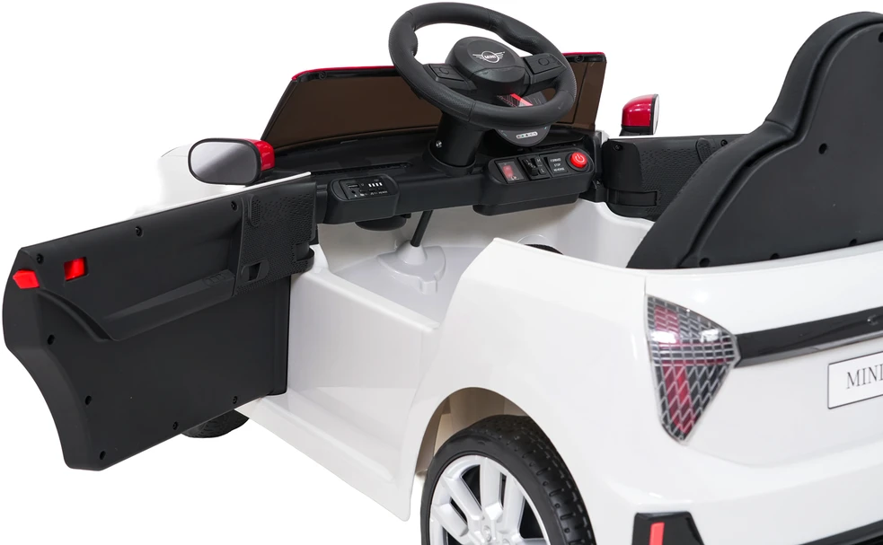 Vaikiškas Mini Cooper elektromobilis su 2x35W varikliais, 3 greičiai, saugos mygtukas, nuo 3 metų