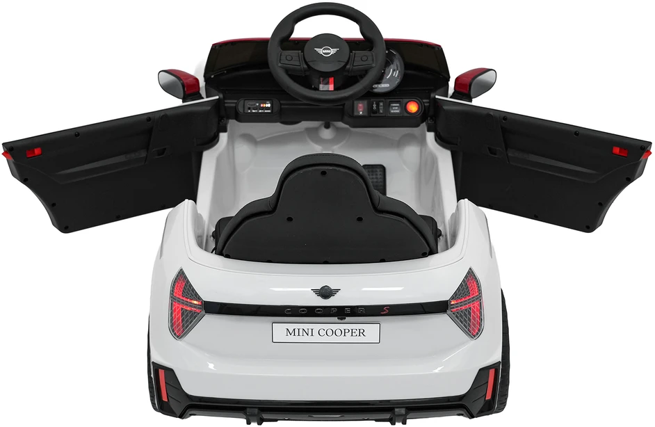 Vaikiškas Mini Cooper elektromobilis su 2x35W varikliais, 3 greičiai, saugos mygtukas, nuo 3 metų