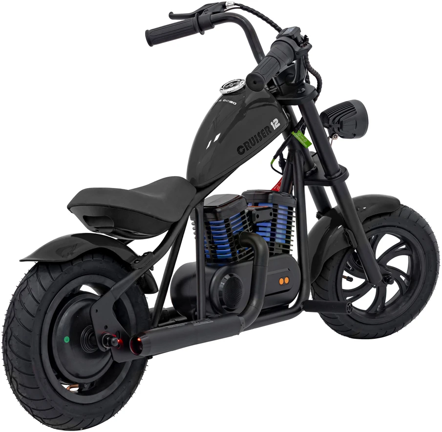 Elektrinis vaikiškas motociklas Cruiser 12 juodas iki 16km/h