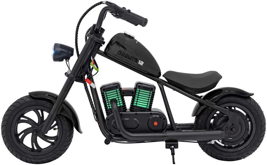 Elektrinis vaikiškas motociklas Cruiser 12 juodas iki 16km/h