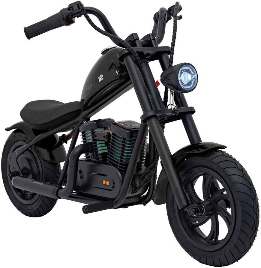 Elektrinis vaikiškas motociklas Cruiser 12 juodas iki 16km/h