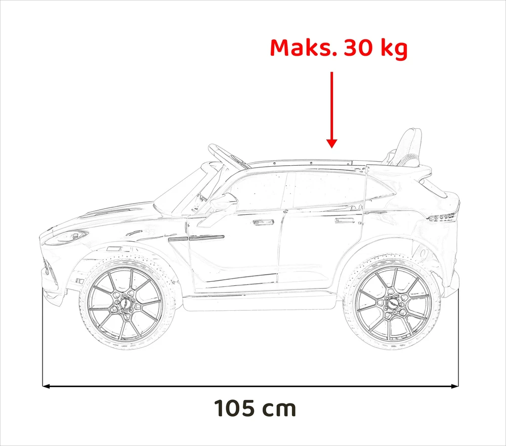 Triton Elektromobilis Aston Martin DBX, Raudona