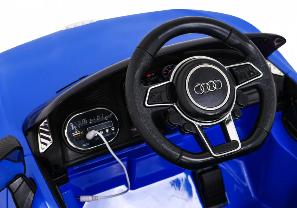 Elektrinė mašina vaikams Audi R8 mėlynos spalvos
