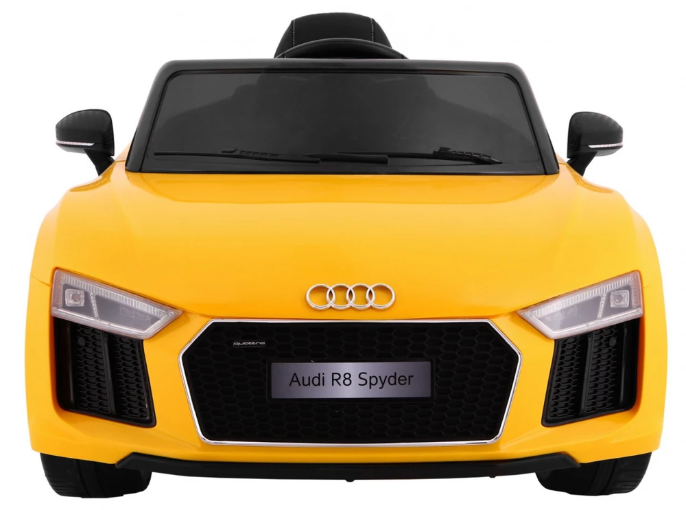 Ramiz Elektromobilis Audi R8 Spyder, geltonas