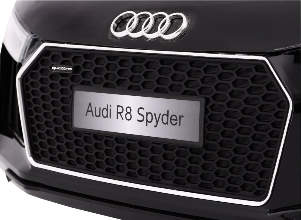 Ramiz Elektromobilis Audi R8 Spyder, juodas